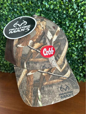 Realtree MAX-5 Camo Trucker Hat Cobb Embroidered Snapback NWT